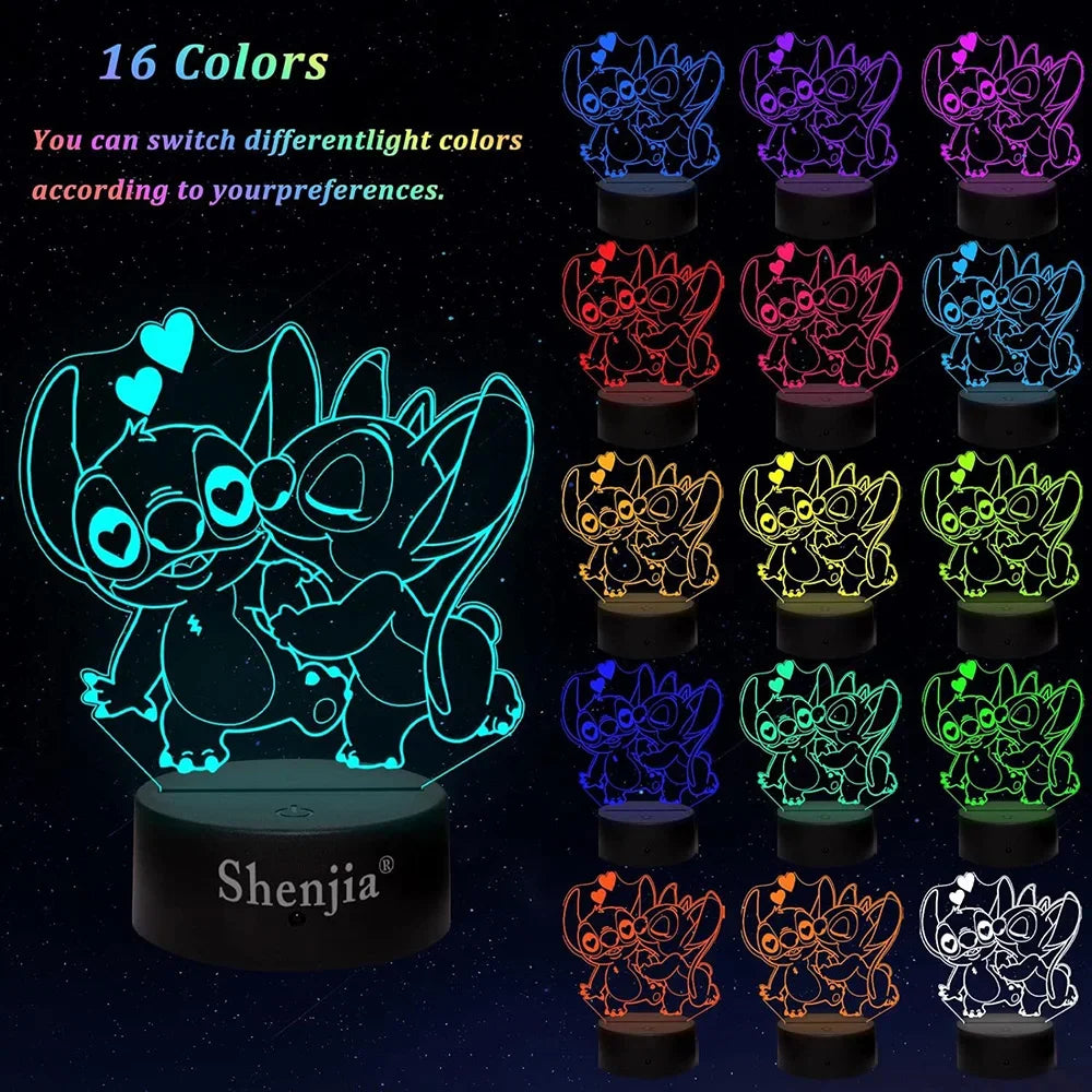 3D  Stitch Night Light