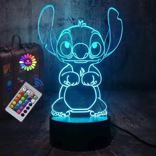 3D  Stitch Night Light